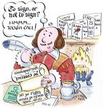 Card for NUJ copyright campaign 23 April 2008 © Alan Pipes